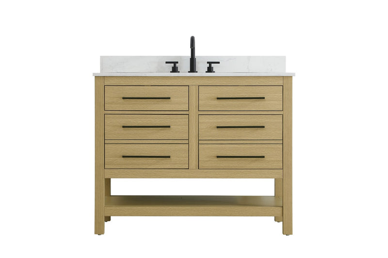 Elegant Lighting VF60542MHB-BS Bathroom Vanity, Honey Brown