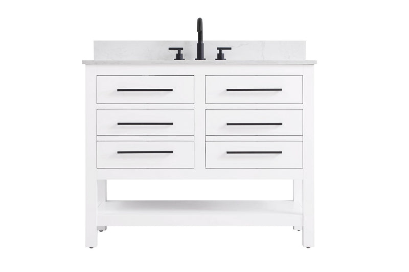Elegant Lighting VF60542WH-BS Bathroom Vanity, White