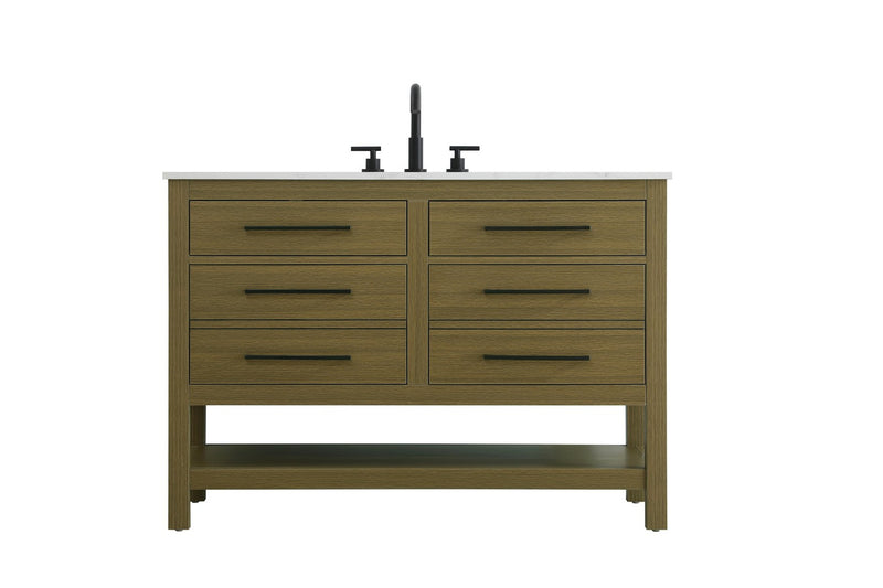 Elegant Lighting VF60548MCB Bathroom Vanity, Chestnut Brown