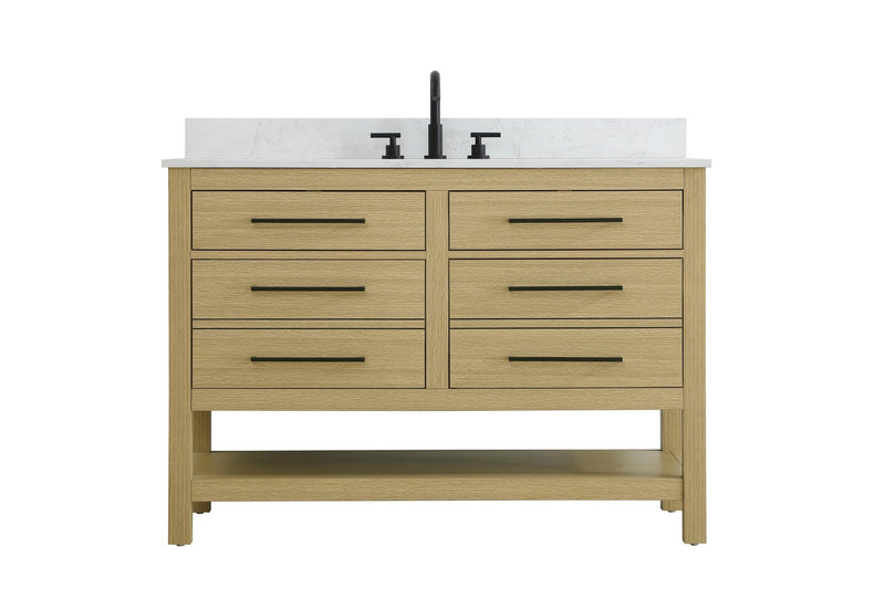 Elegant Lighting VF60548MHB-BS Bathroom Vanity, Honey Brown