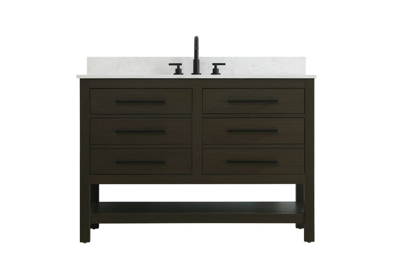 Elegant Lighting VF60548MMB-BS Bathroom Vanity, Mocha Brown