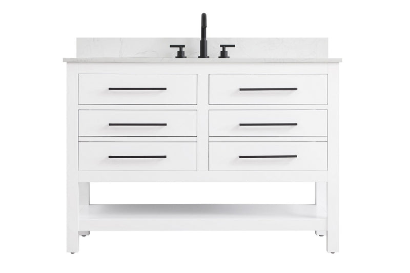 Elegant Lighting VF60548WH-BS Bathroom Vanity, White