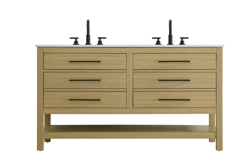 Elegant Lighting VF60554DMHB Bathroom Vanity, Honey Brown