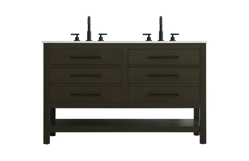 Elegant Lighting VF60554DMMB Bathroom Vanity, Mocha Brown