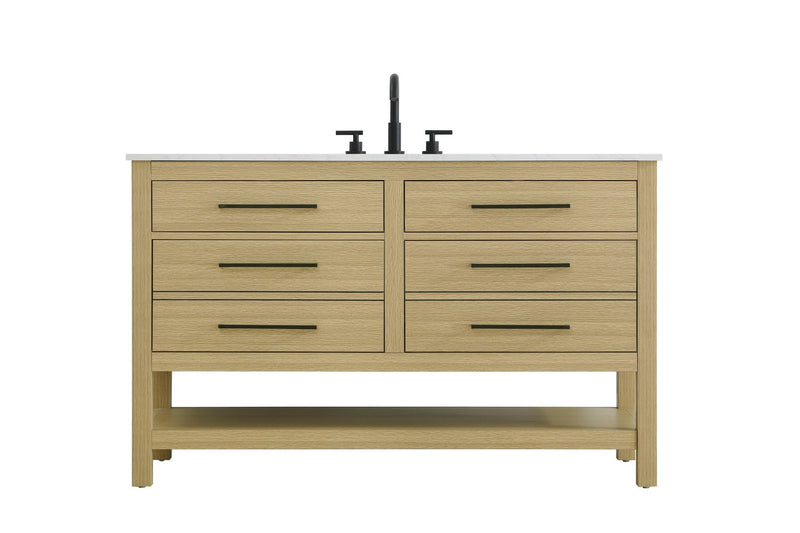 Elegant Lighting VF60554MHB Bathroom Vanity, Honey Brown