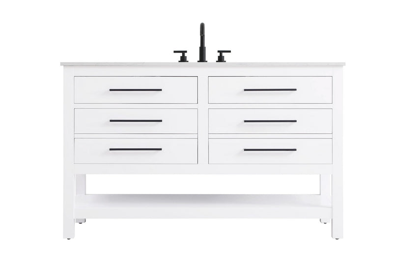 Elegant Lighting VF60554WH Bathroom Vanity, White