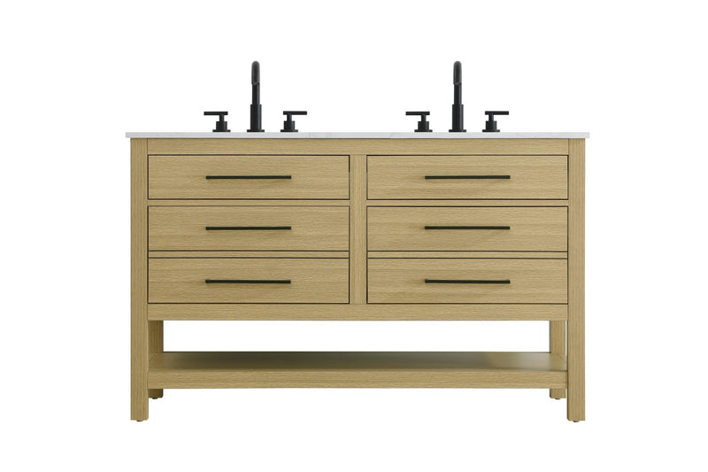 Elegant Lighting VF60560DMHB Bathroom Vanity, Honey Brown