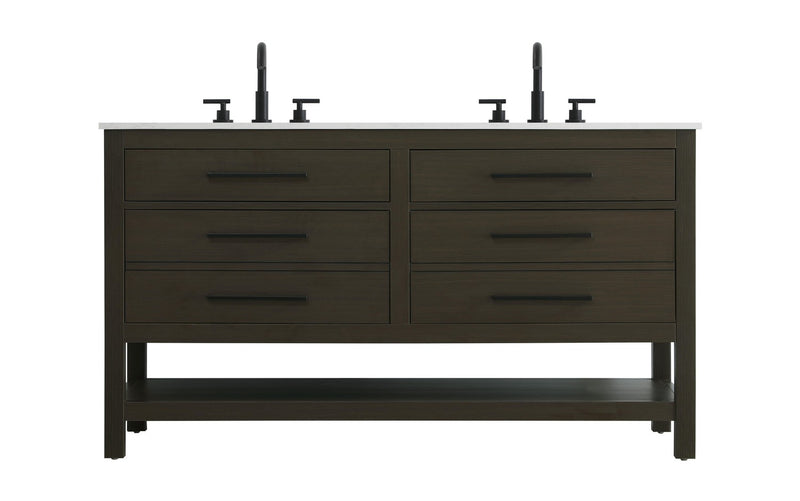 Elegant Lighting VF60560DMMB Bathroom Vanity, Mocha Brown