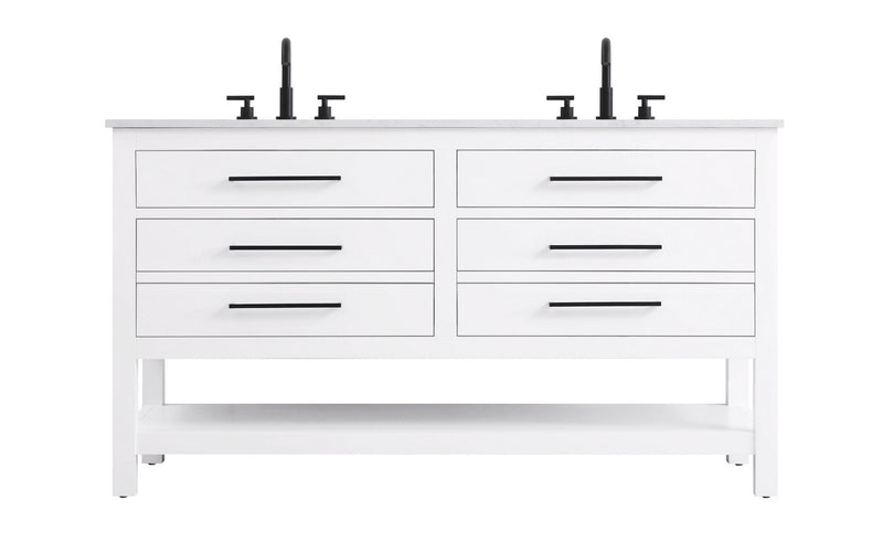 Elegant Lighting VF60560DWH Bathroom Vanity, White