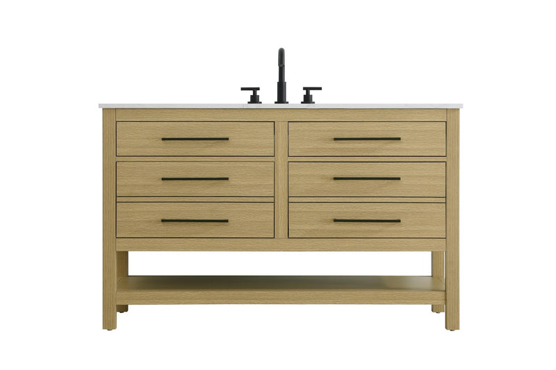 Elegant Lighting VF60560MHB Bathroom Vanity, Honey Brown