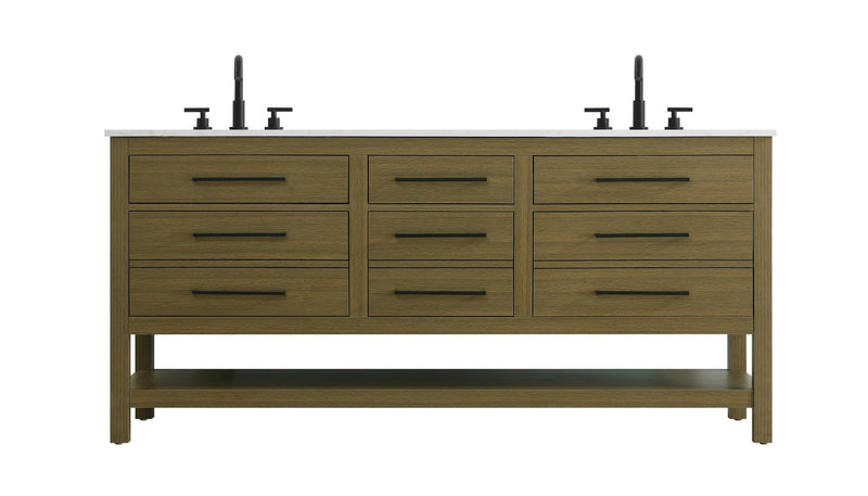 Elegant Lighting VF60572DMCB Bathroom Vanity, Chestnut Brown