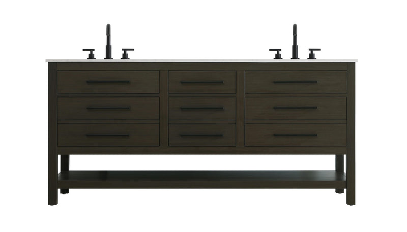 Elegant Lighting VF60572DMMB Bathroom Vanity, Mocha Brown