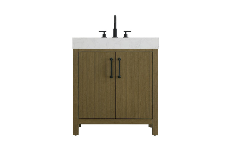 Elegant Lighting VF60630MCB Bathroom Vanity, Chestnut Brown