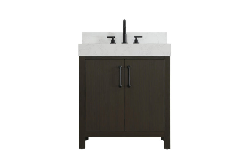 Elegant Lighting VF60630MMB-BS Bathroom Vanity, Mocha Brown