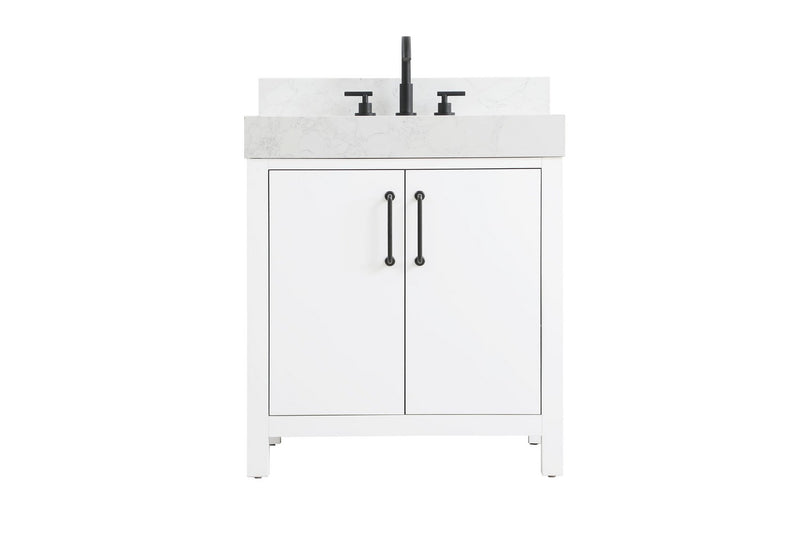 Elegant Lighting VF60630WH-BS Bathroom Vanity, White