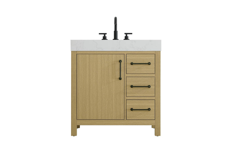 Elegant Lighting VF60632MHB Bathroom Vanity, Honey Brown