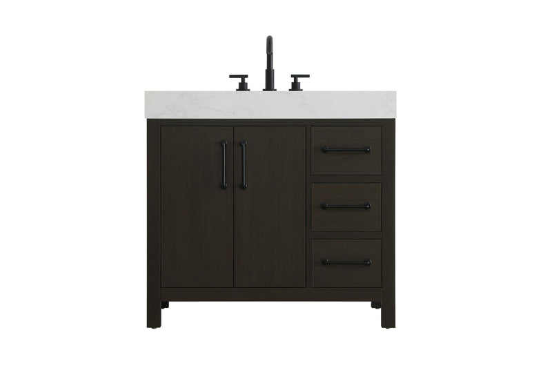Elegant Lighting VF60636MMB Bathroom Vanity, Mocha Brown
