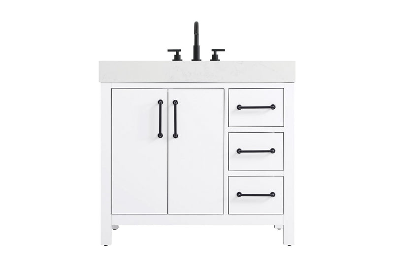 Elegant Lighting VF60636WH Bathroom Vanity, White