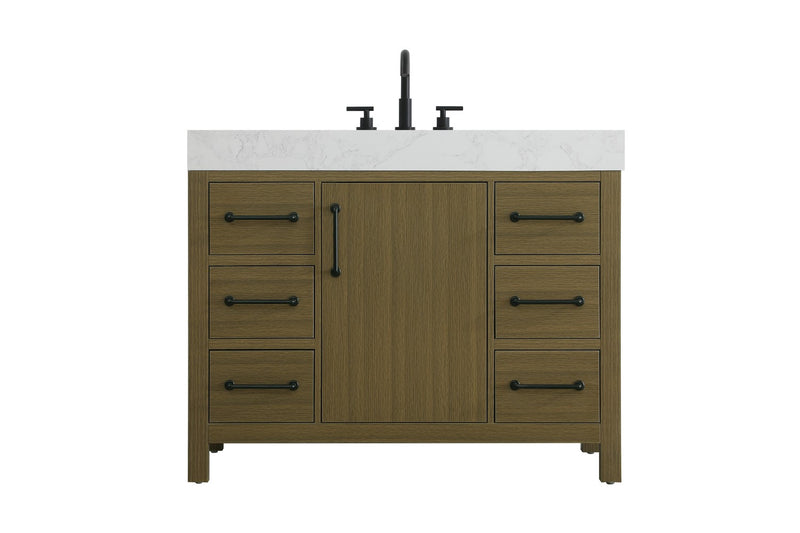 Elegant Lighting VF60642MCB Bathroom Vanity, Chestnut Brown