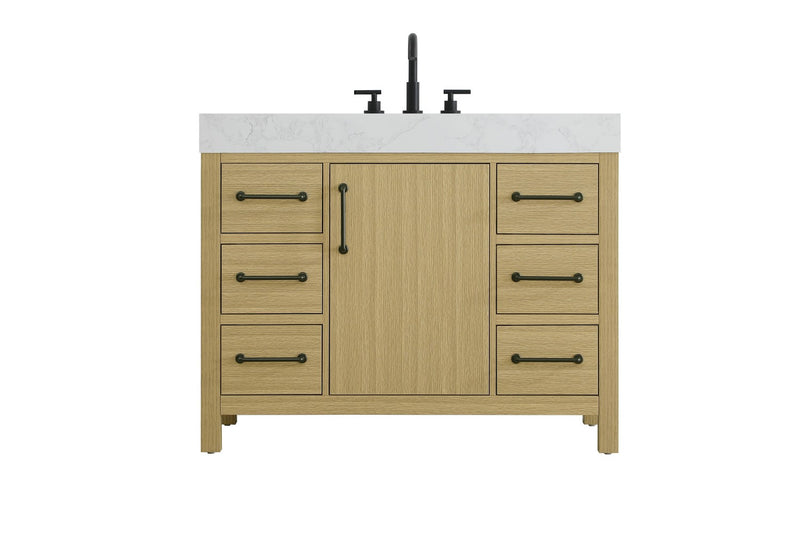 Elegant Lighting VF60642MHB Bathroom Vanity, Honey Brown