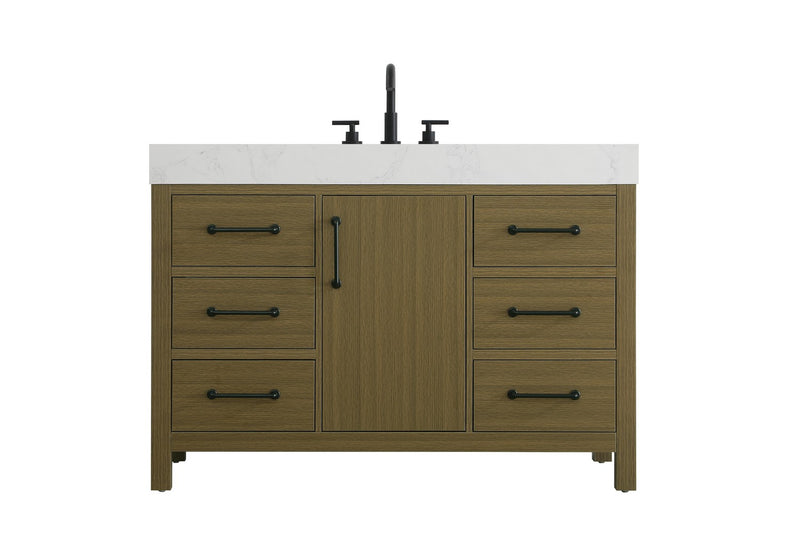 Elegant Lighting VF60648MCB Bathroom Vanity, Chestnut Brown