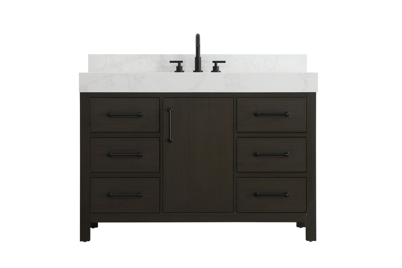 Elegant Lighting VF60648MMB-BS Bathroom Vanity, Mocha Brown