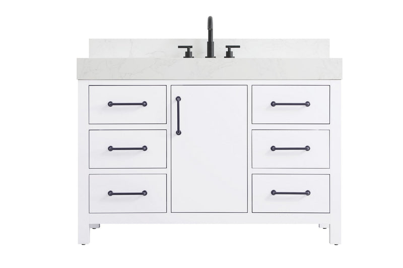 Elegant Lighting VF60648WH-BS Bathroom Vanity, White