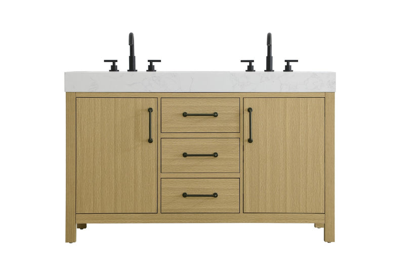 Elegant Lighting VF60654DMHB Bathroom Vanity, Honey Brown