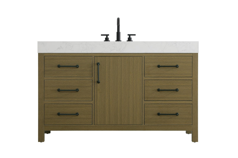 Elegant Lighting VF60654MCB Bathroom Vanity, Chestnut Brown