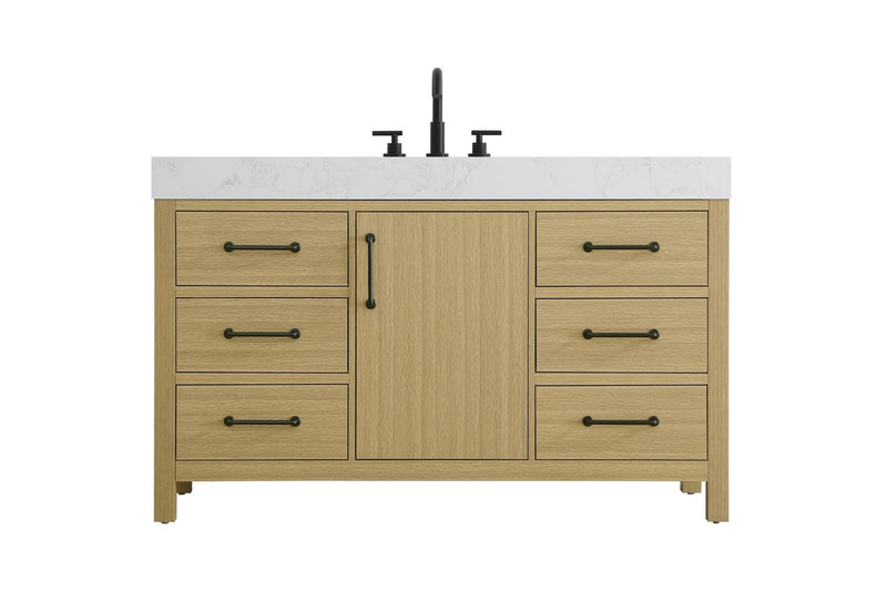 Elegant Lighting VF60654MHB Bathroom Vanity, Honey Brown