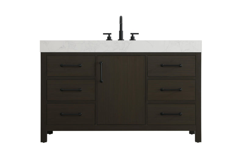 Elegant Lighting VF60654MMB Bathroom Vanity, Mocha Brown