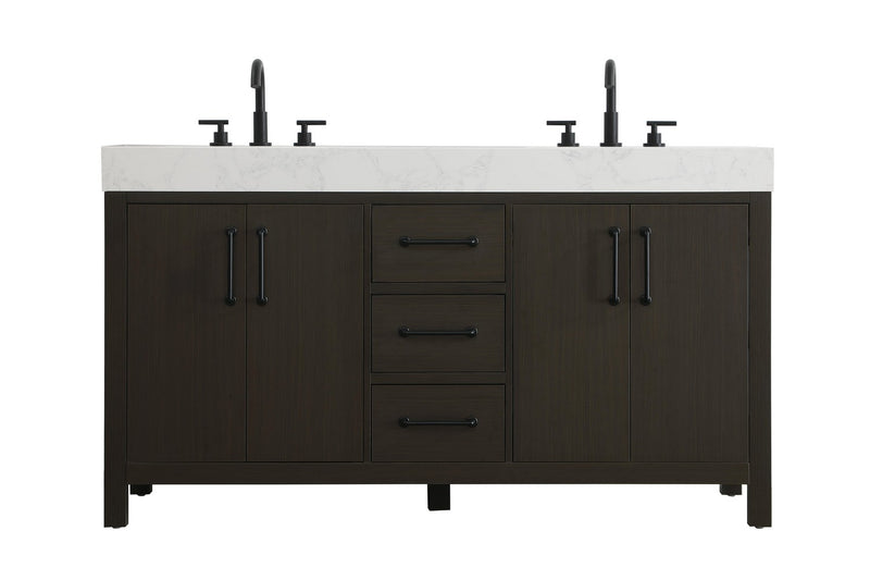 Elegant Lighting VF60660DMMB Bathroom Vanity, Mocha Brown