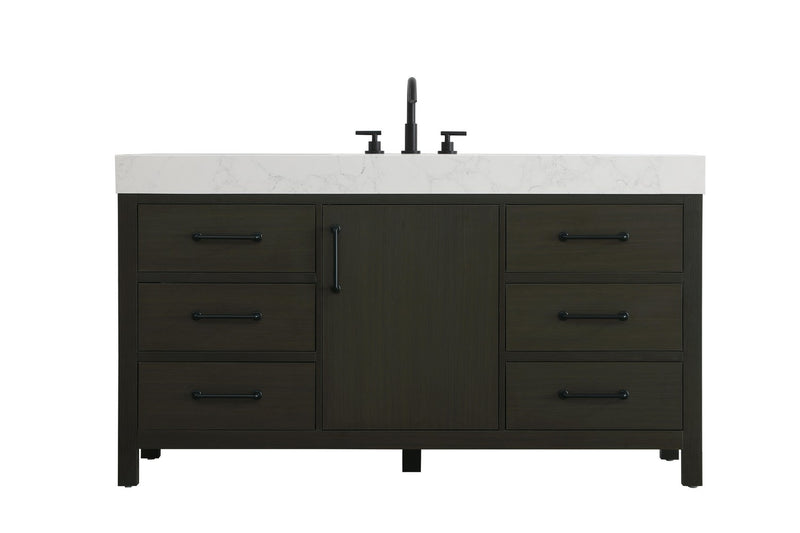 Elegant Lighting VF60660MMB Bathroom Vanity, Mocha Brown