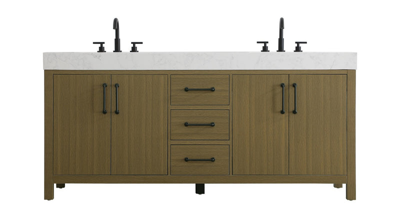 Elegant Lighting VF60672DMCB Bathroom Vanity, Chestnut Brown