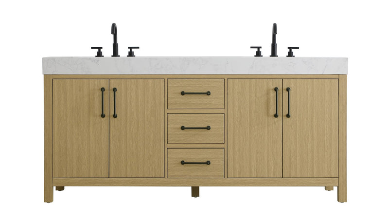 Elegant Lighting VF60672DMHB Bathroom Vanity, Honey Brown