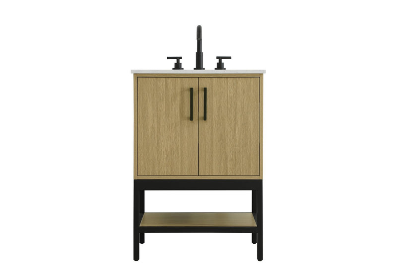 Elegant Lighting VF60724MHB Bathroom Vanity, Honey Brown