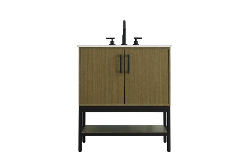 Elegant Lighting VF60730MCB Bathroom Vanity, Chestnut Brown