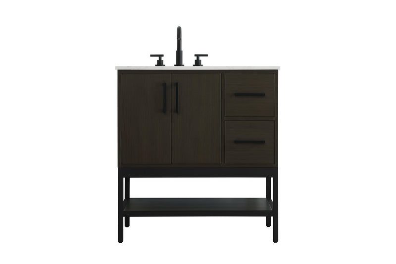 Elegant Lighting VF60732MMB Bathroom Vanity, Mocha Brown