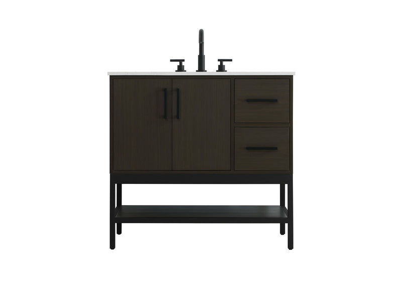Elegant Lighting VF60736MMB Bathroom Vanity, Mocha Brown