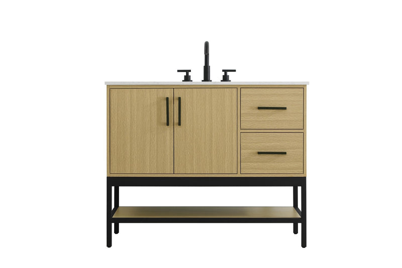 Elegant Lighting VF60742MHB Bathroom Vanity, Honey Brown