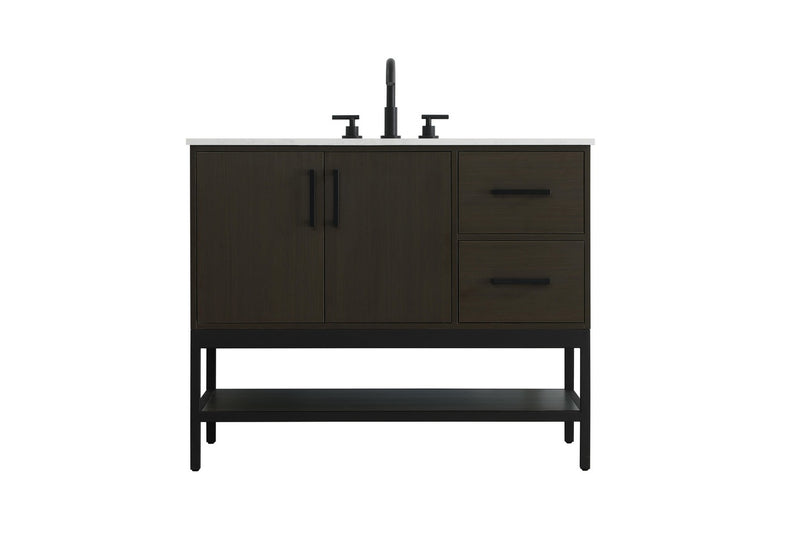 Elegant Lighting VF60742MMB Bathroom Vanity, Mocha Brown