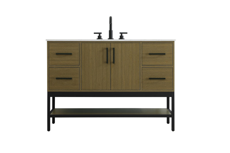 Elegant Lighting VF60748MCB Bathroom Vanity, Chestnut Brown