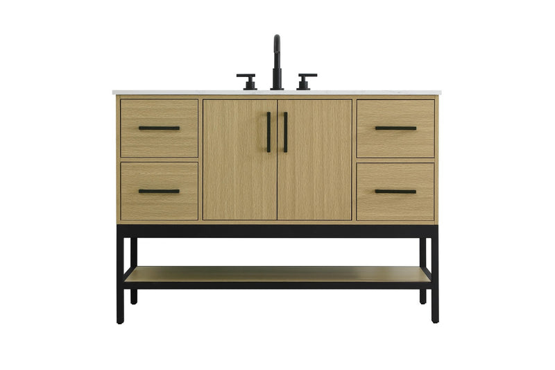 Elegant Lighting VF60748MHB Bathroom Vanity, Honey Brown