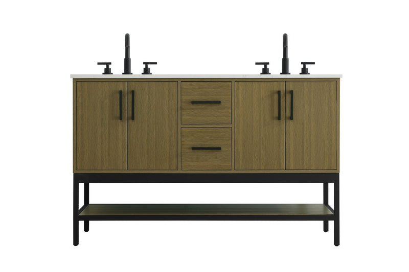 Elegant Lighting VF60754DMCB Bathroom Vanity, Chestnut Brown