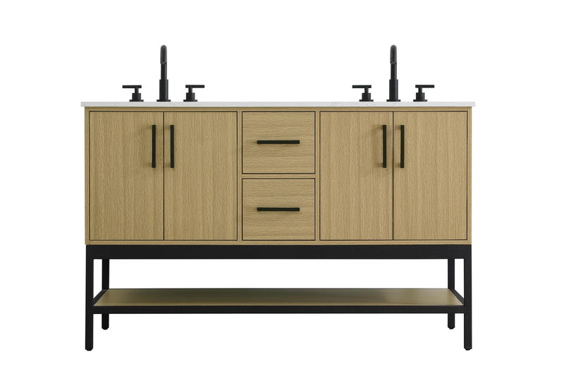 Elegant Lighting VF60754DMHB Bathroom Vanity, Honey Brown