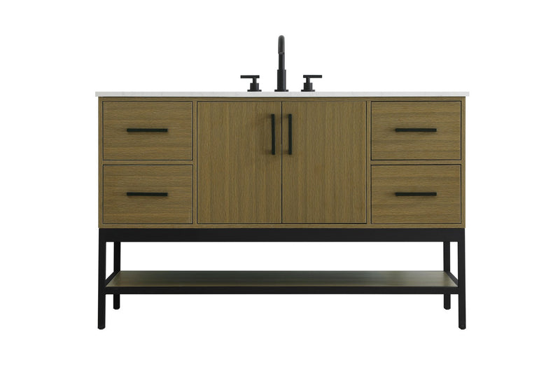 Elegant Lighting VF60754MCB Bathroom Vanity, Chestnut Brown