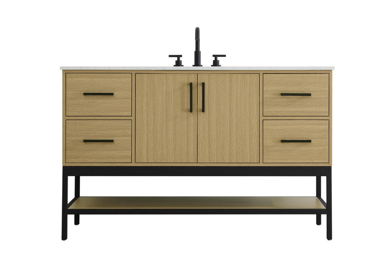 Elegant Lighting VF60754MHB Bathroom Vanity, Honey Brown