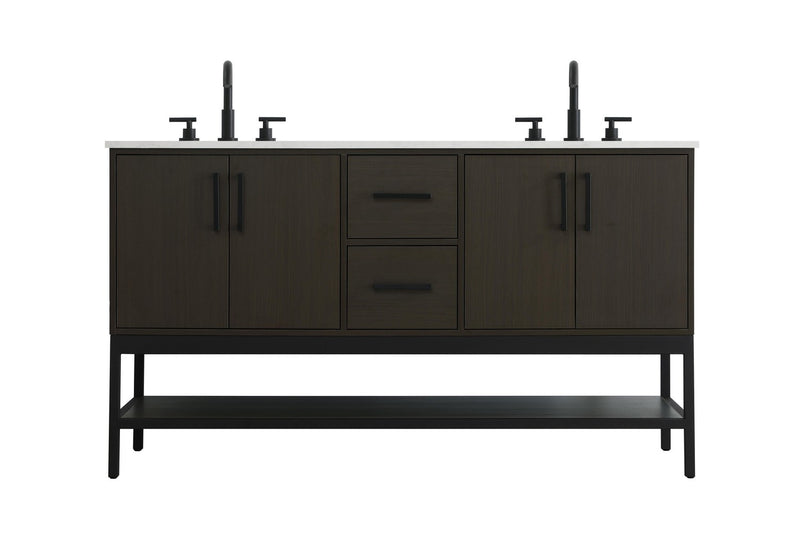 Elegant Lighting VF60760DMMB Bathroom Vanity, Mocha Brown