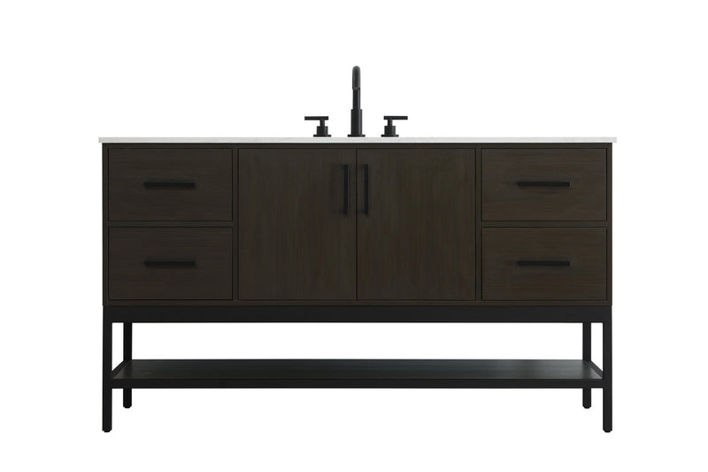 Elegant Lighting VF60760MMB Bathroom Vanity, Mocha Brown
