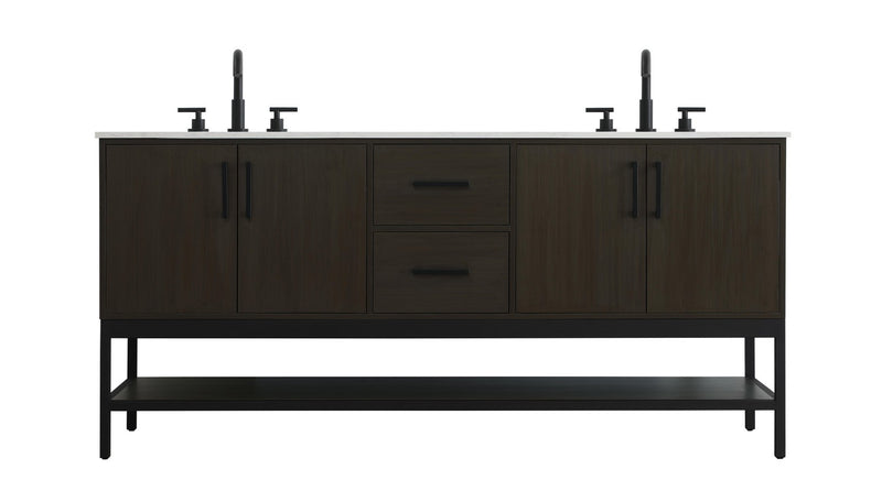 Elegant Lighting VF60772DMMB Bathroom Vanity, Mocha Brown